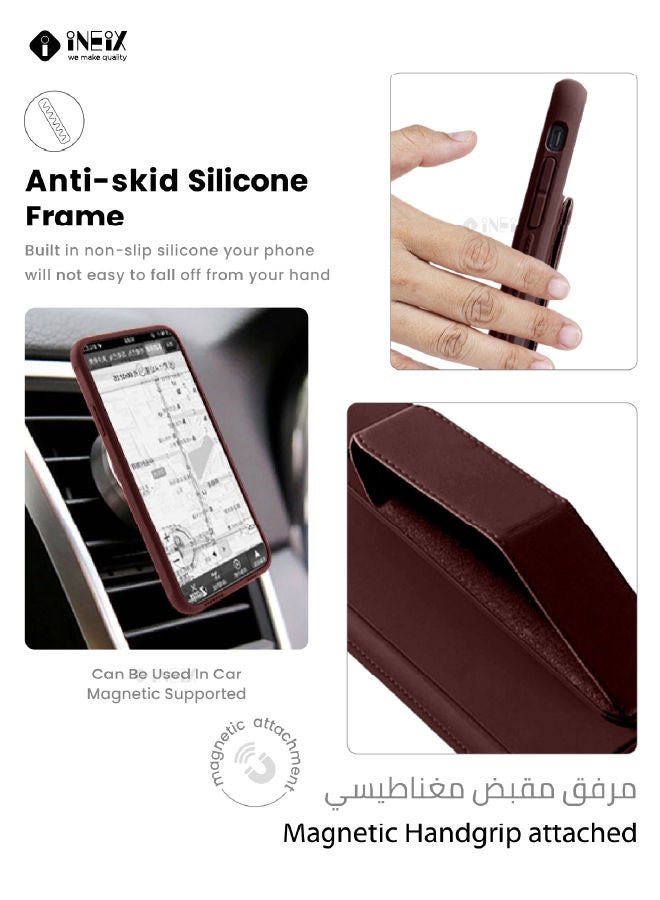 3 in 1 Magnetic Hand Grip Holder Case For Apple iPhone 14 Plus - Image 2