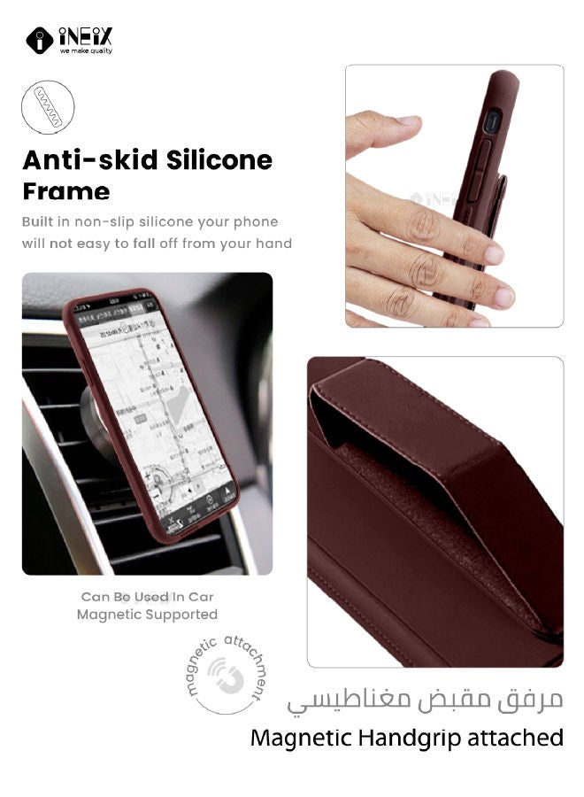 3-in-1 Magnetic Wrist Strap Hand Grip with Stand Case Cover For Apple iPhone 13 Pro - Image 5