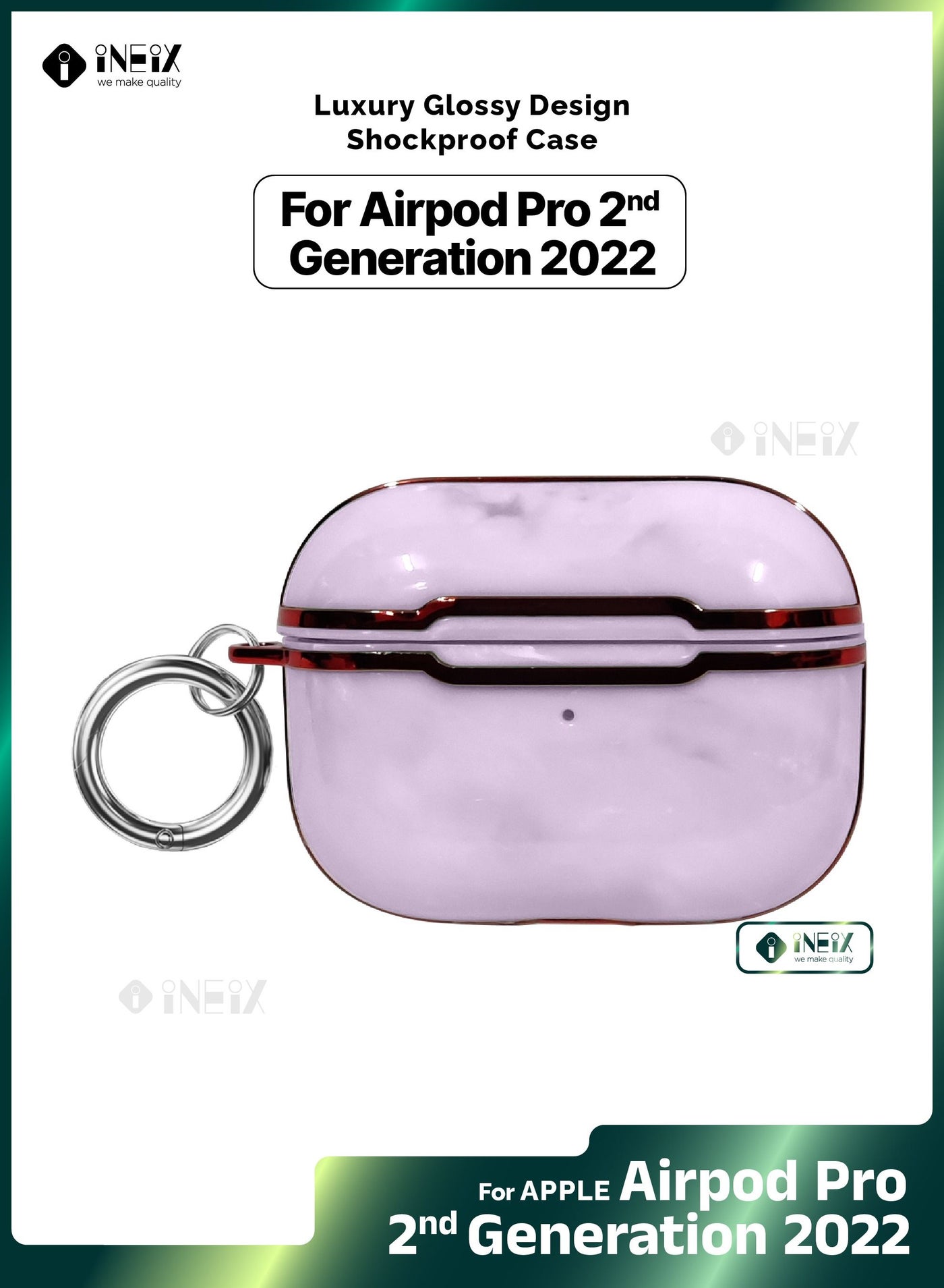 Luxury Glossy Design Shockproof Case for Apple Airpod Pro 2-2022