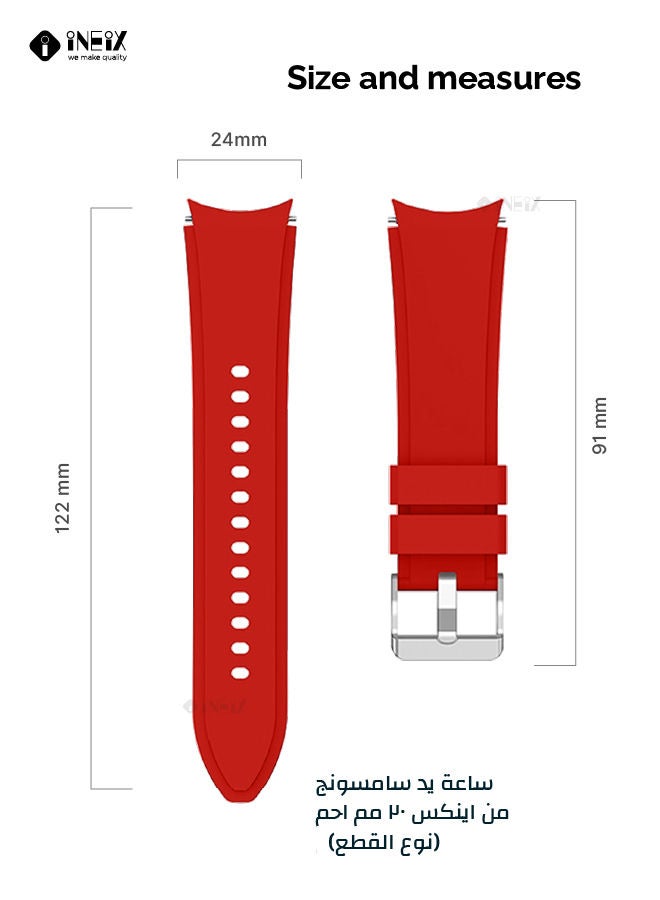 Silicone Replacement Strap For Samsung Galaxy Watch 4 Classic 42 and 46 mm - Image 5