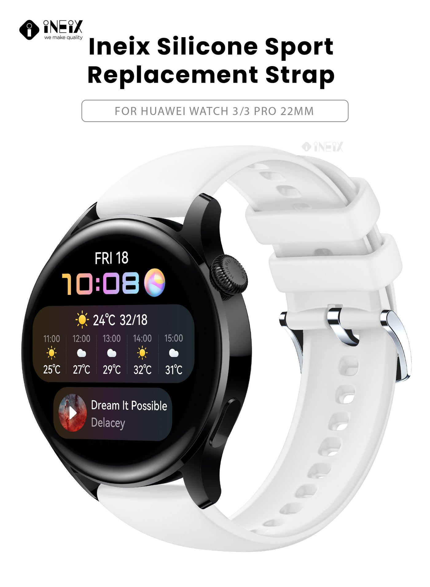 Silicone Sport Replacement Strap For Huawei Watch 3 and 3Pro