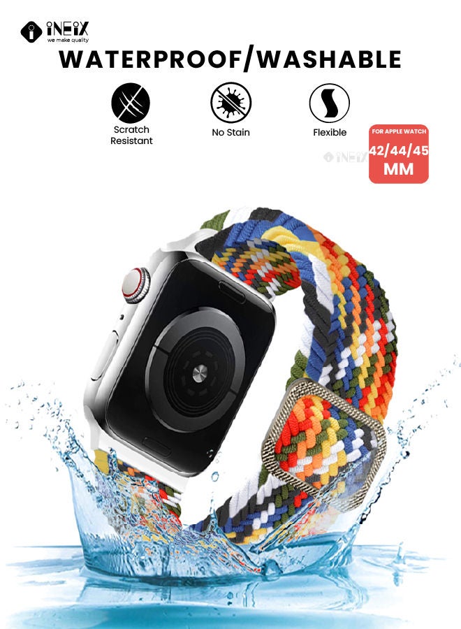 Braided Nylon Adjustable Solo Loop Band For Apple watch 42,44,45 mm - Image 2