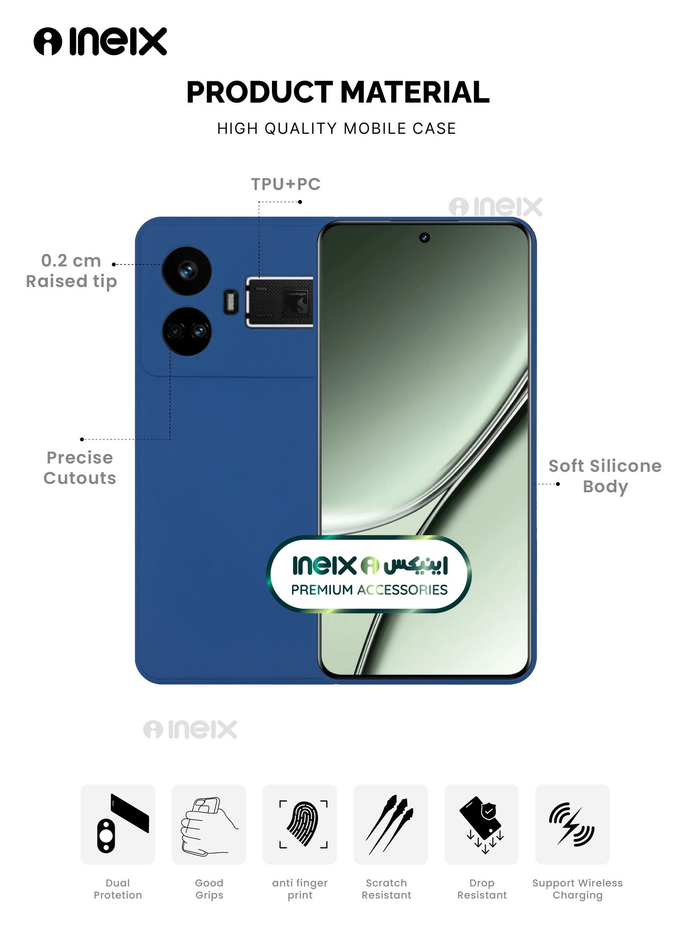 Soft Silicone Protective Case Cover For Realme GT5 - Image 3