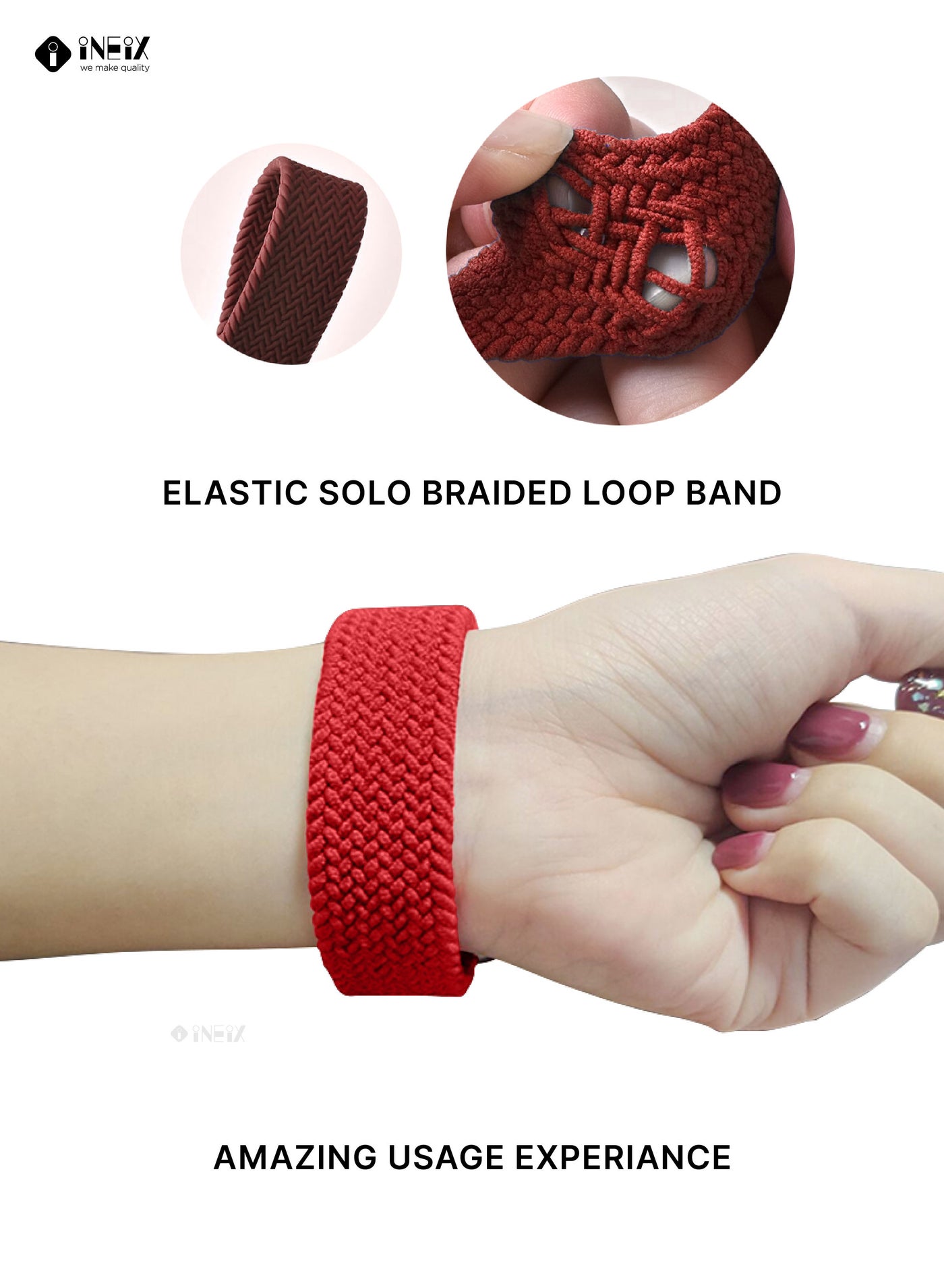 Nylon Braided Solo Loop Replacement Strap With Glittering Case For Apple Watch 40 mm (140 mm Strap Length) - Image 4