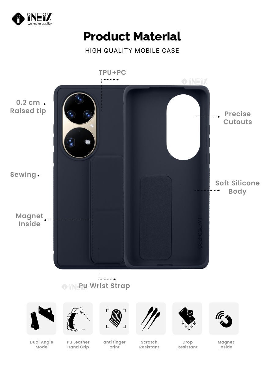 3 in 1 Magnetic Hand Grip Holder Case For Huawei P50 Pro - Image 2