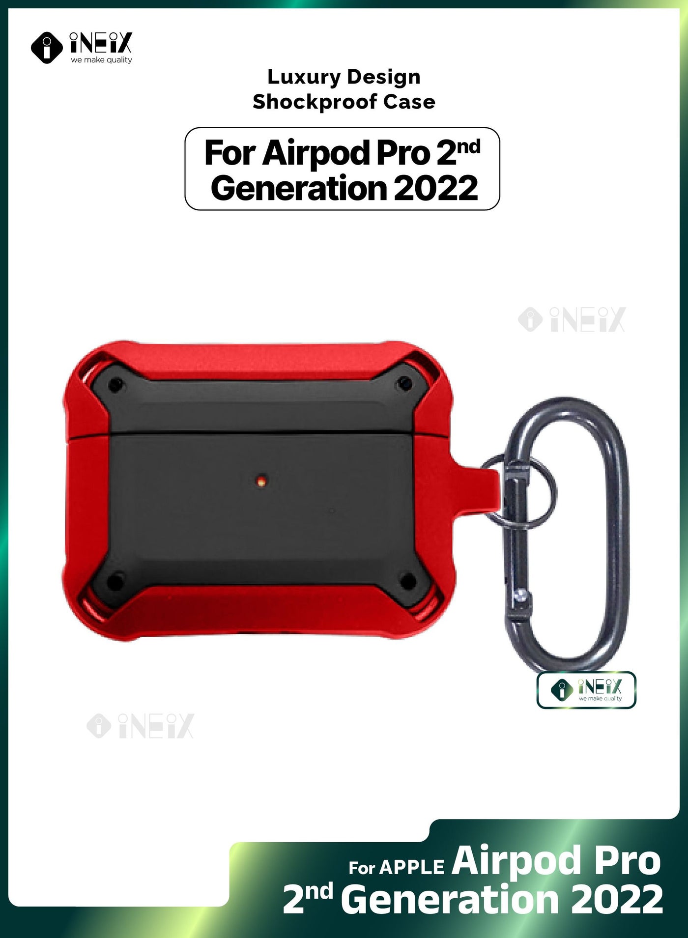 Luxury Design Shockproof Case Cover for Apple AirPods Pro 2-2022