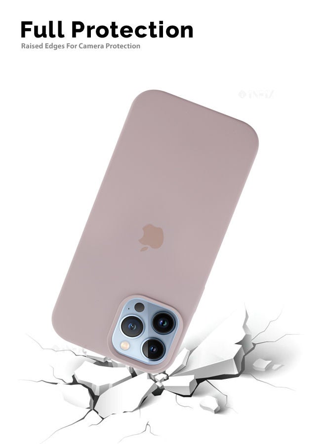 Logo Compatible Silicone Case Cover For Apple iPhone 13 Pro Max Stone - Image 4