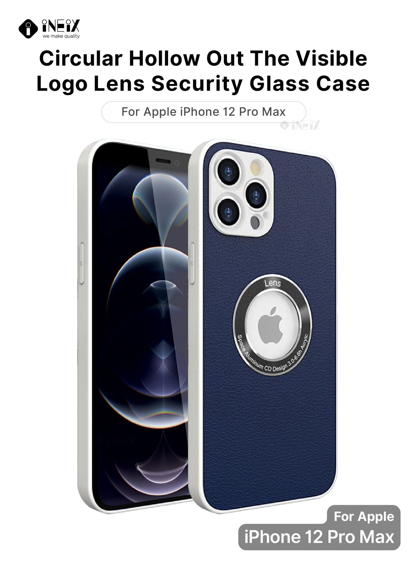 Protection Case Cover With Visible Logo Lense For Apple iPhone 12 Pro Max