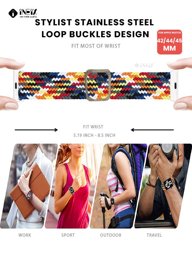 Braided Nylon Adjustable Solo Loop Band For Apple watch 42,44,45 mm - Image 5