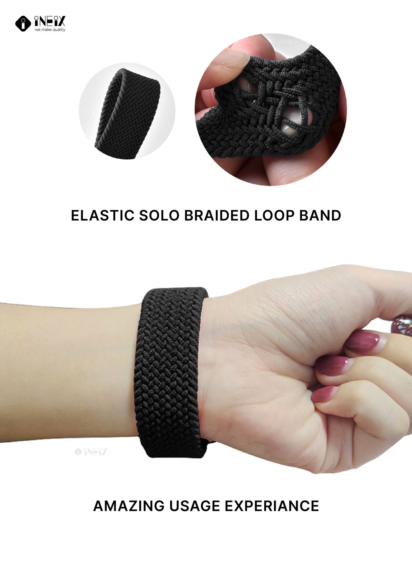 Nylon Braided Solo Loop Replacement Strap With Glittering Case For Apple Watch 44 mm (135 mm Strap Length) - Image 4