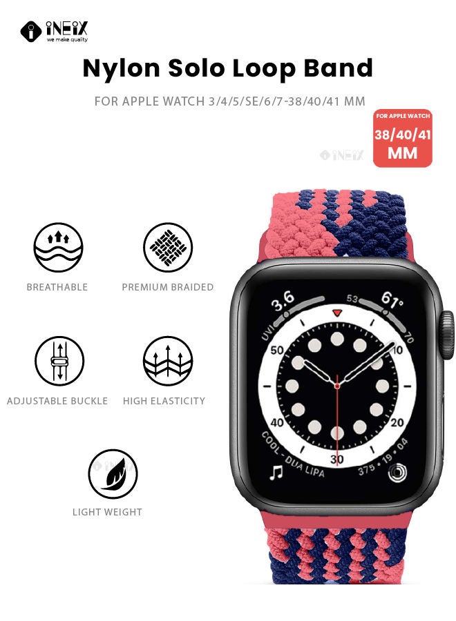 Braided Nylon Adjustable Solo Loop Band For Apple Watch 38,40,41 mm - Image 5
