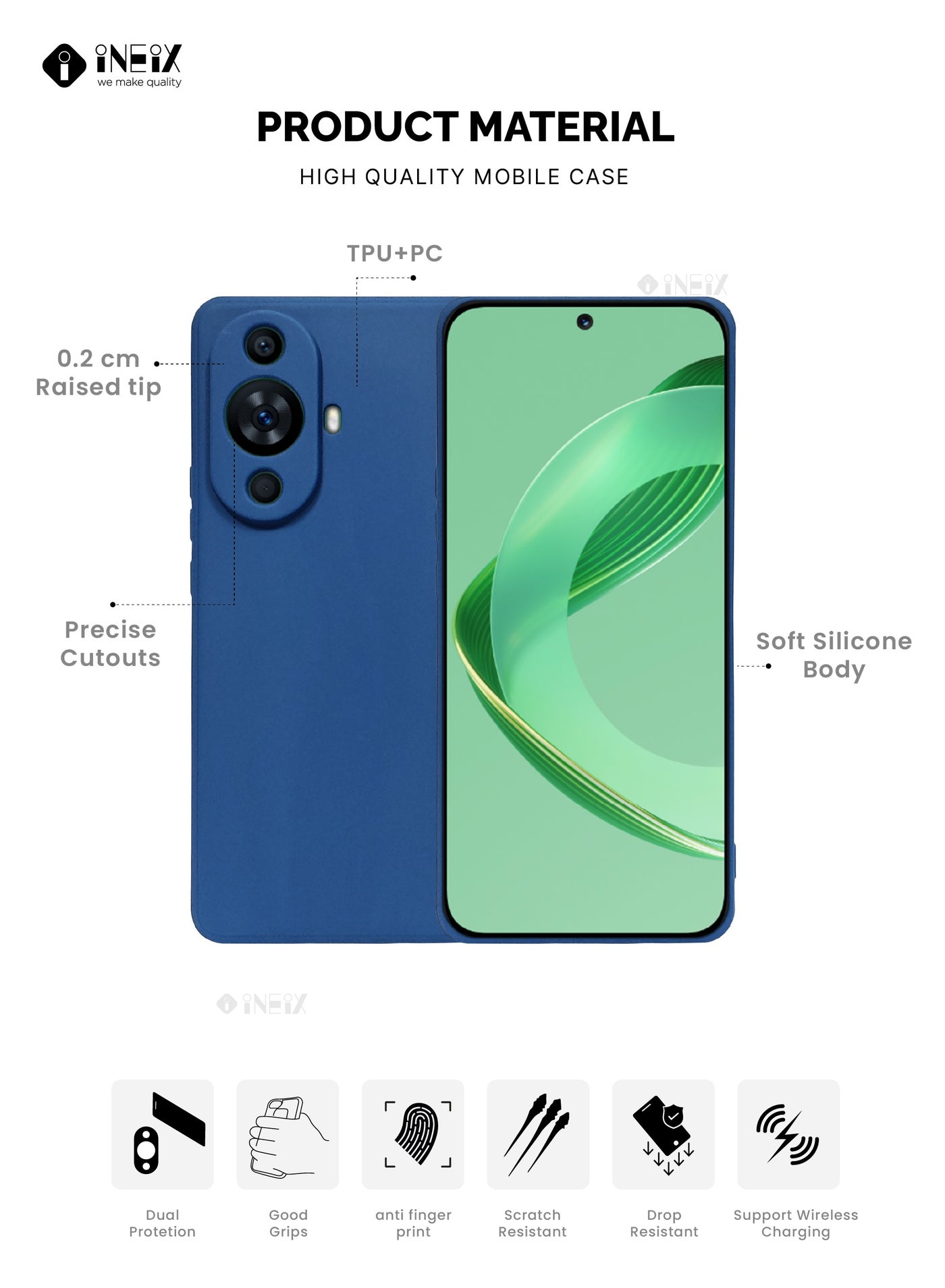 Soft Silicone Protective Case Cover For Huawei Nova 11 - Image 2