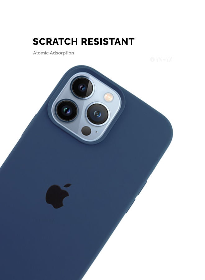 Logo Compatible Silicone Case Cover For Apple iPhone 13 Pro Matte - Image 3