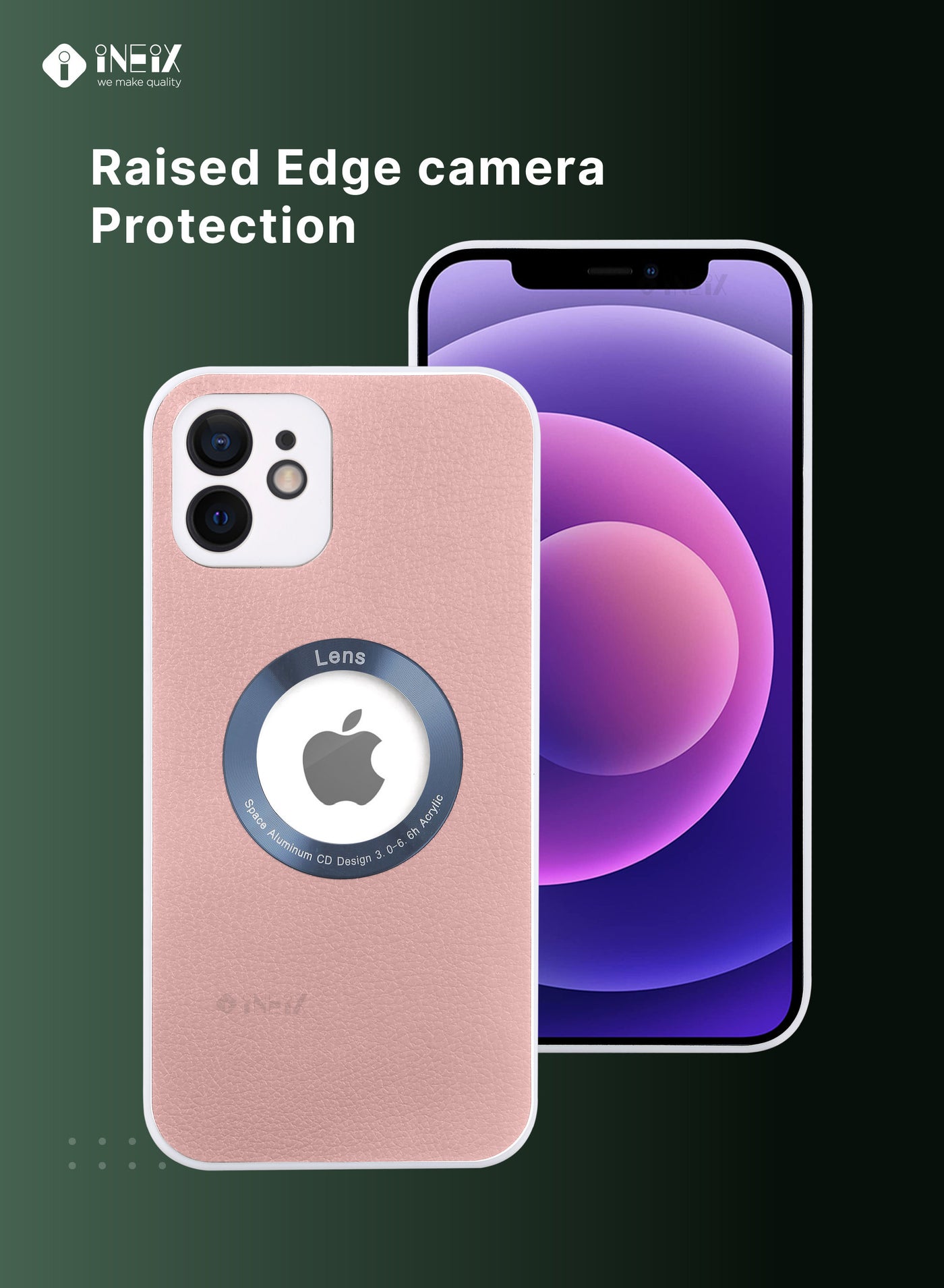Protection Case Cover With Visible Logo Lense For Apple iPhone 12 - Image 3