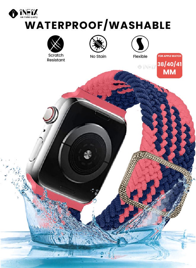 Braided Nylon Adjustable Solo Loop Band For Apple Watch 38,40,41 mm - Image 2