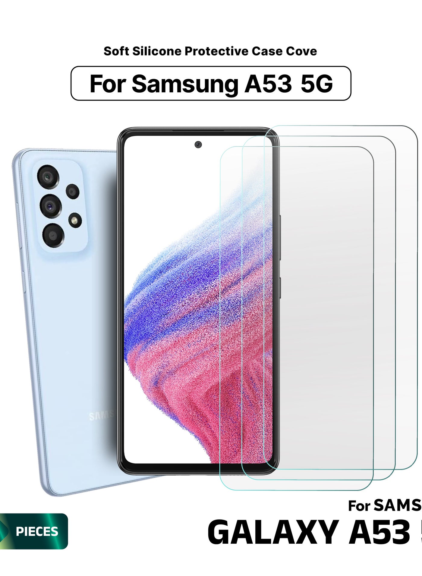 3-Pieces Tempe Glass Screen Protector For Samsung Galaxy A33 5G