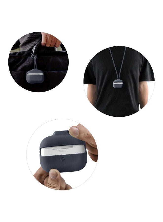 Silicone Case Cover With Hand And Neck Strap For Apple AirPods Pro - Image 3
