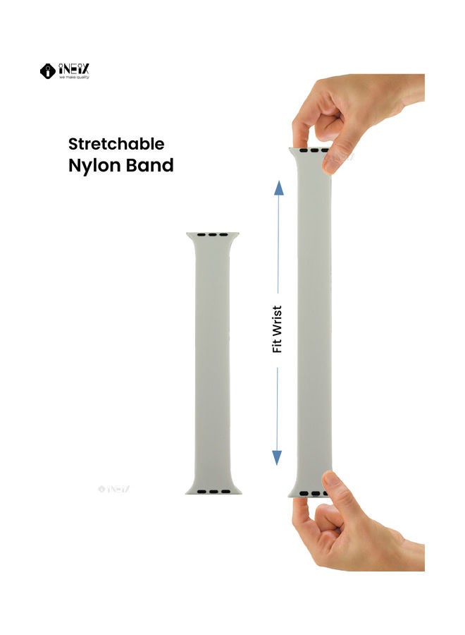 Solo Loop Stretchable Silicone Replacement Strap For Apple Watch 42,44 mm (125 mm Length) - Image 4