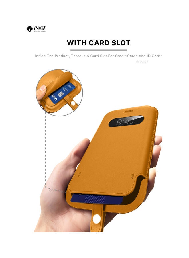 Compatible Leather Sleeve Cover With Card Holder For Apple iPhone 12 Pro Max - Image 3