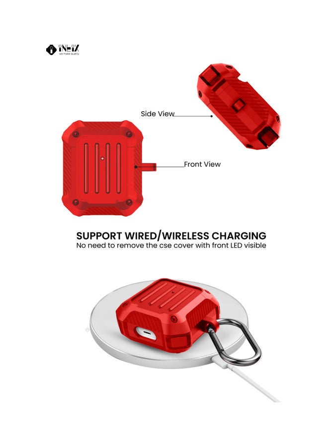 Protective Case Cover With Carabiner For Apple AirPods - Image 3