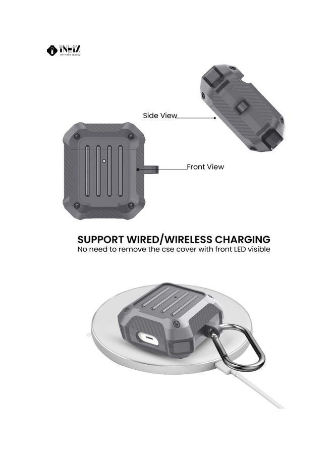 Protective Case Cover With Carabiner For Apple AirPods - Image 3