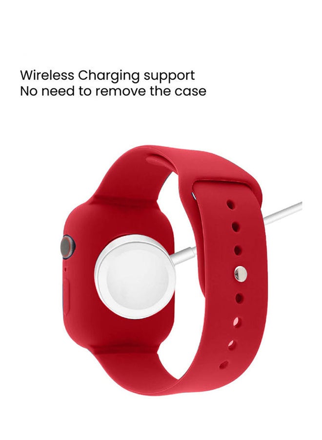 Soft Silicone Replacement Strap With Case For Apple Watch 42-44 mm - Image 4