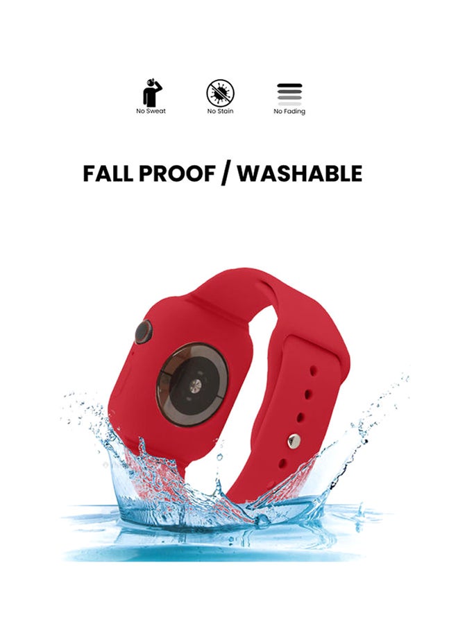 Soft Silicone Replacement Strap With Case For Apple Watch 42-44 mm - Image 5