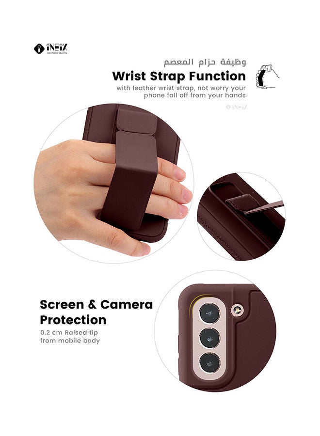 3-in-1 Magnetic Wrist Strap Hand Grip with Stand Case Cover for Samsung Galaxy S21 - Image 5