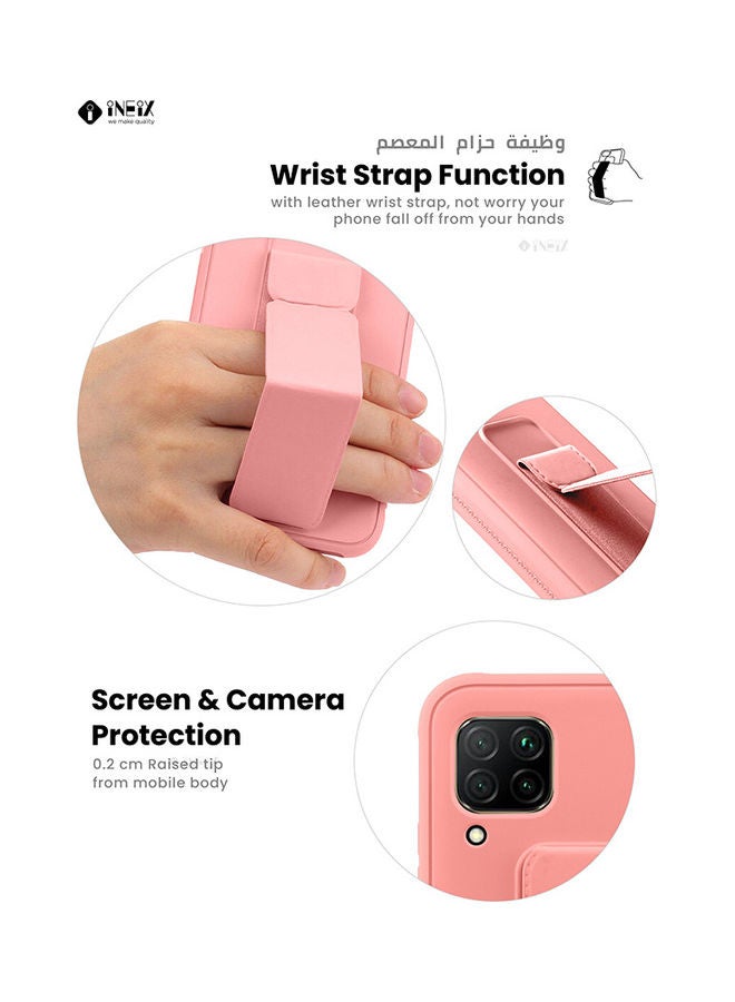 3-in-1 Magnetic Wrist Strap Hand Grip with Stand Case Cover for Huawei Nova 7i - Image 5