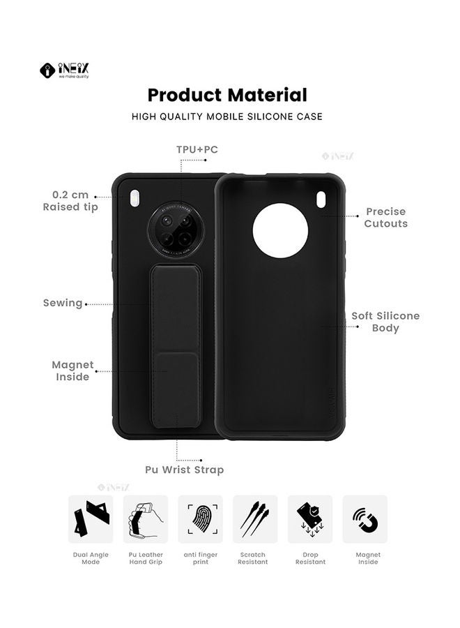 3-in-1 Magnetic Wrist Strap Hand Grip with Stand Case Cover for Huawei Y9A - Image 2