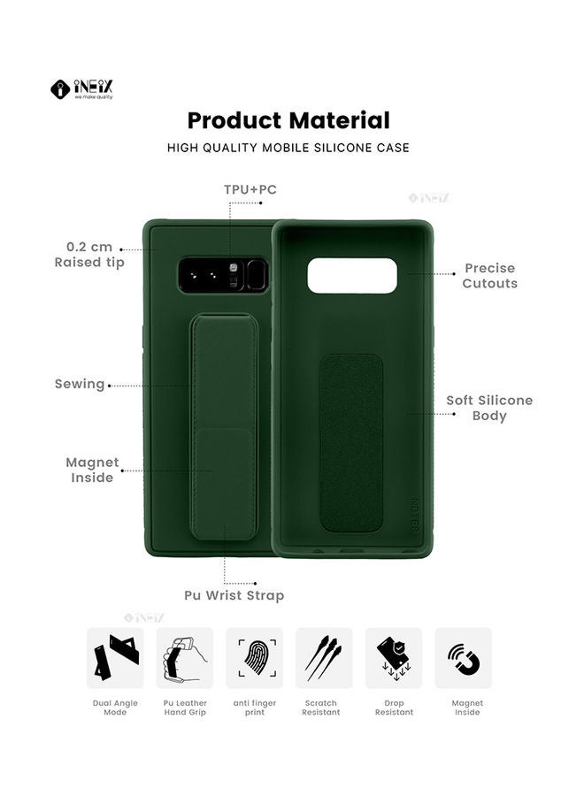 3-in-1 Magnetic Wrist Strap Hand Grip with Stand Case Cover for Samsung Galaxy Note 8 - Image 2