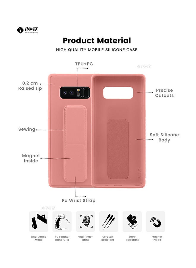 3-in-1 Magnetic Wrist Strap Hand Grip with Stand Case Cover for Samsung Galaxy Note 8 - Image 2