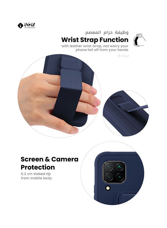 3-in-1 Magnetic Wrist Strap Hand Grip with Stand Case Cover for Huawei P40 Lite - Image 5