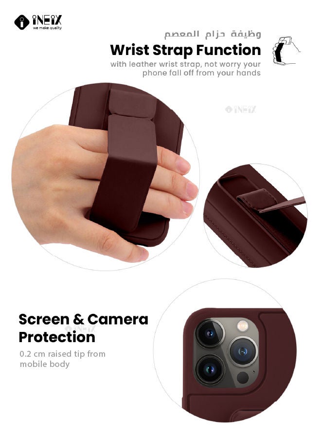 3-in-1 Magnetic Wrist Strap Hand Grip with Stand Case Cover For Apple iPhone 13 Pro - Image 2