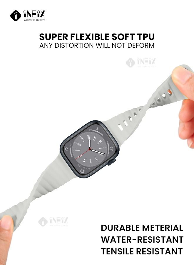 Soft Silicon Ocean Band for Apple watch 42,44,45,49mm - Image 2
