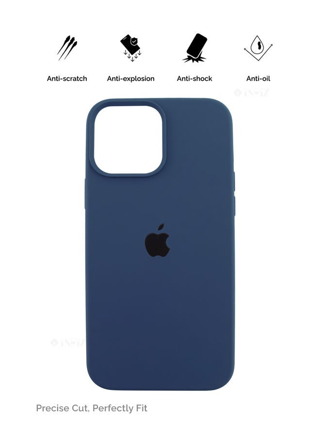 Logo Compatible Silicone Case Cover For Apple iPhone 13 Pro Matte - Image 2