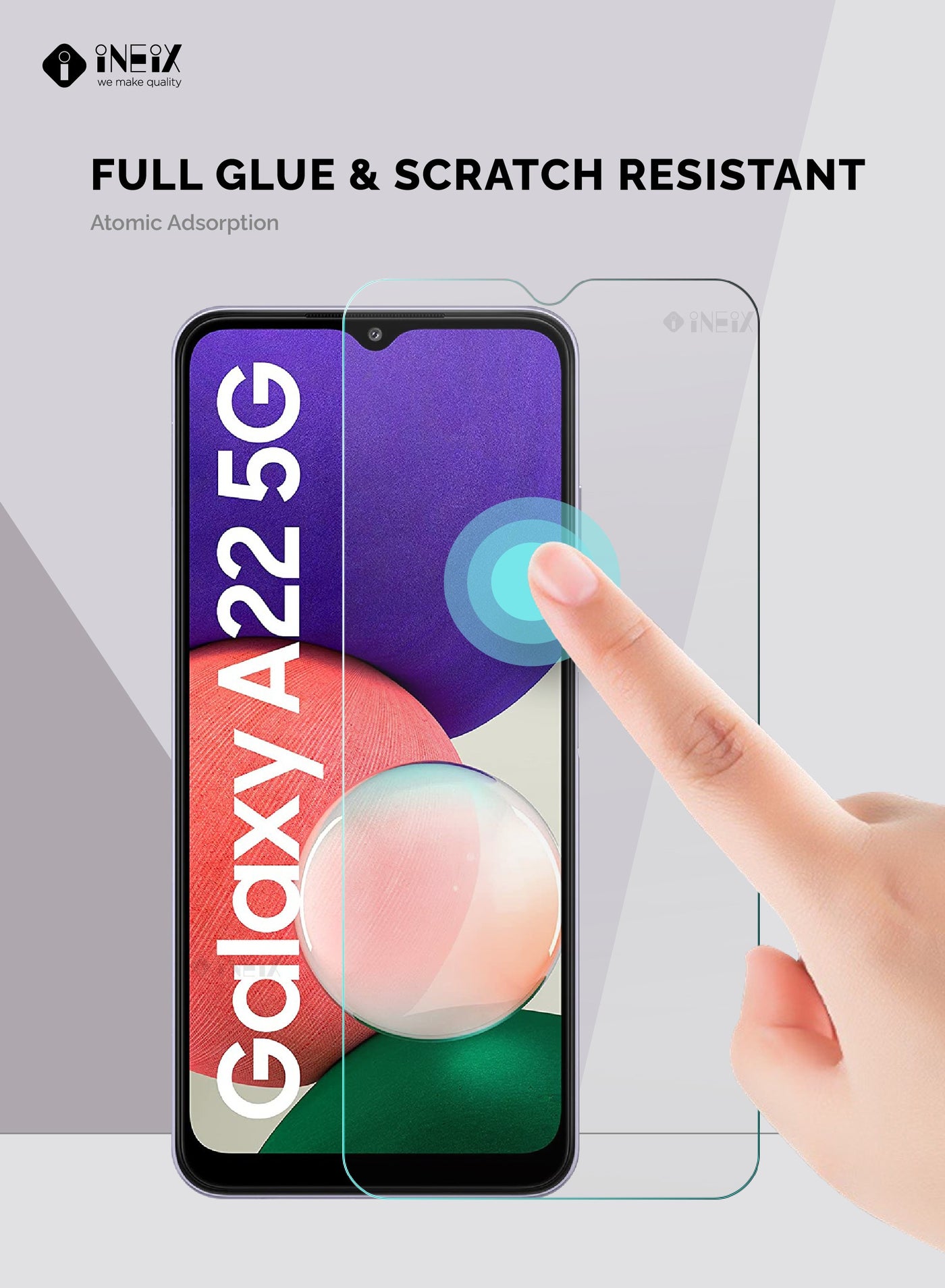 3-Pieces Tempe Glass Screen Protector For Samsung Galaxy A22 5G - Image 3