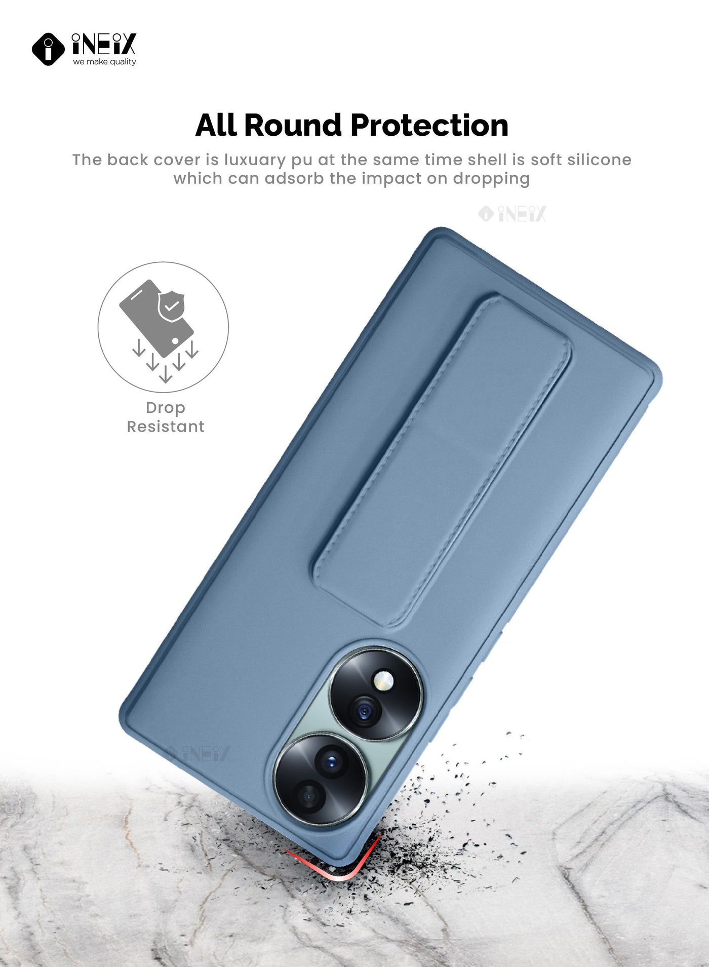 3-in-1 Magnetic Wrist Strap Hand Grip with Stand Case Cover for Honor 70 - Image 5