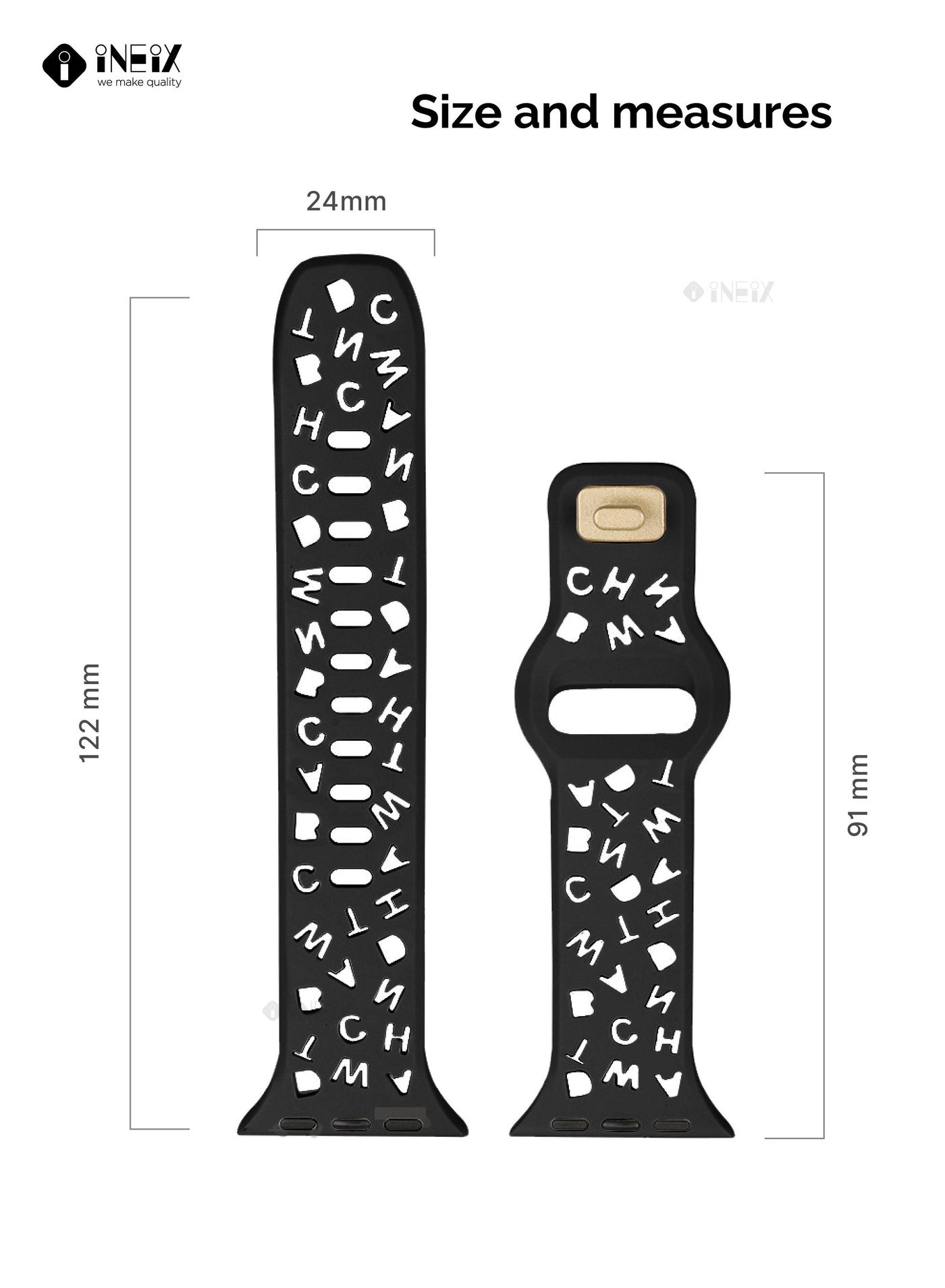Letter Design Soft Silicon Band for Apple watch 42,44,45,49mm - Image 5