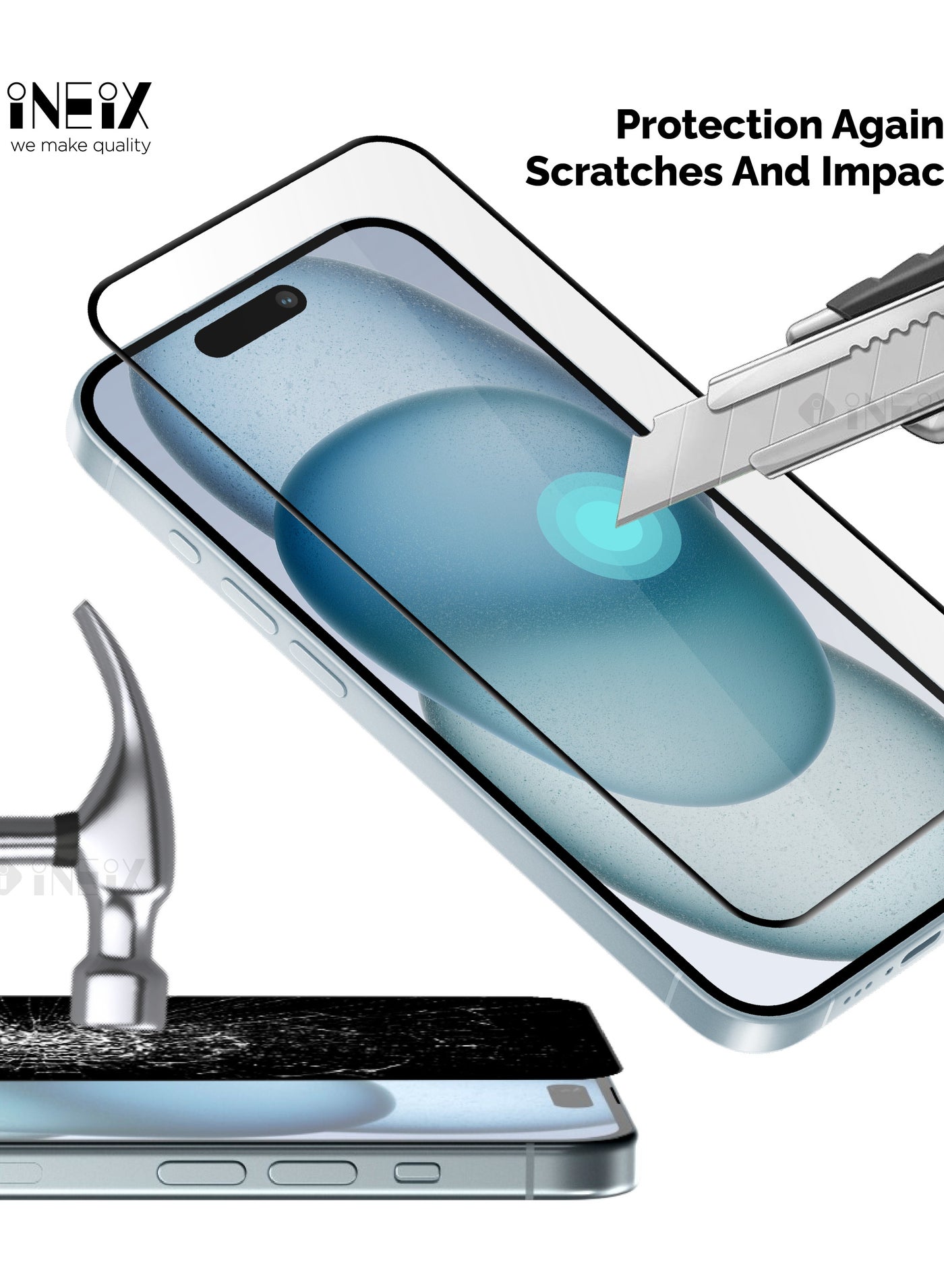 Full Body Curved Tempe Glass For iPhone 15 - Image 3