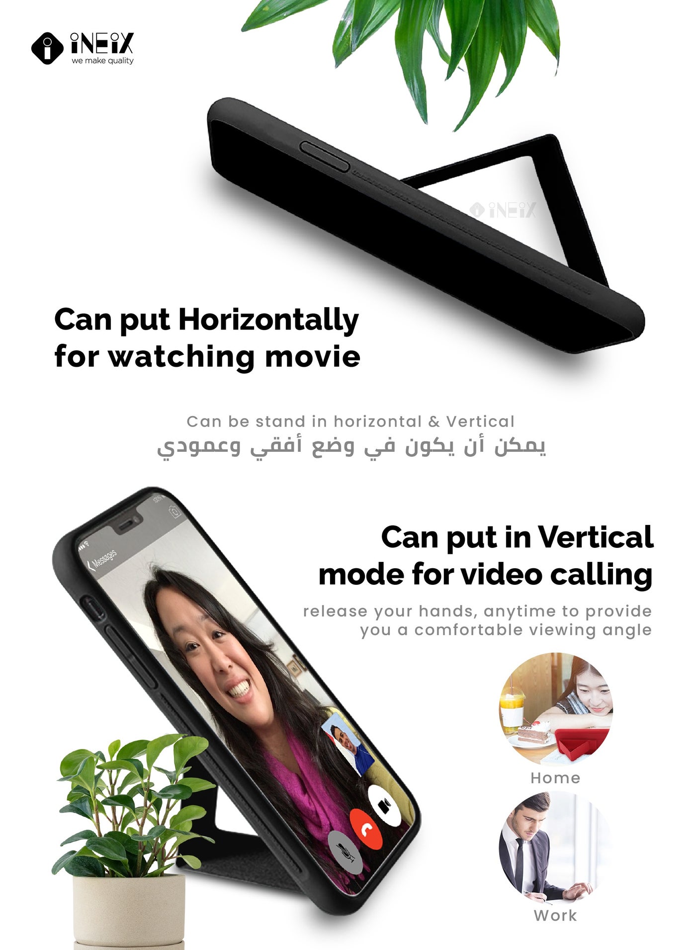 3-in-1 Magnetic Wrist Strap Hand Grip Stand Cover for iPhone 15 Pro - Image 3
