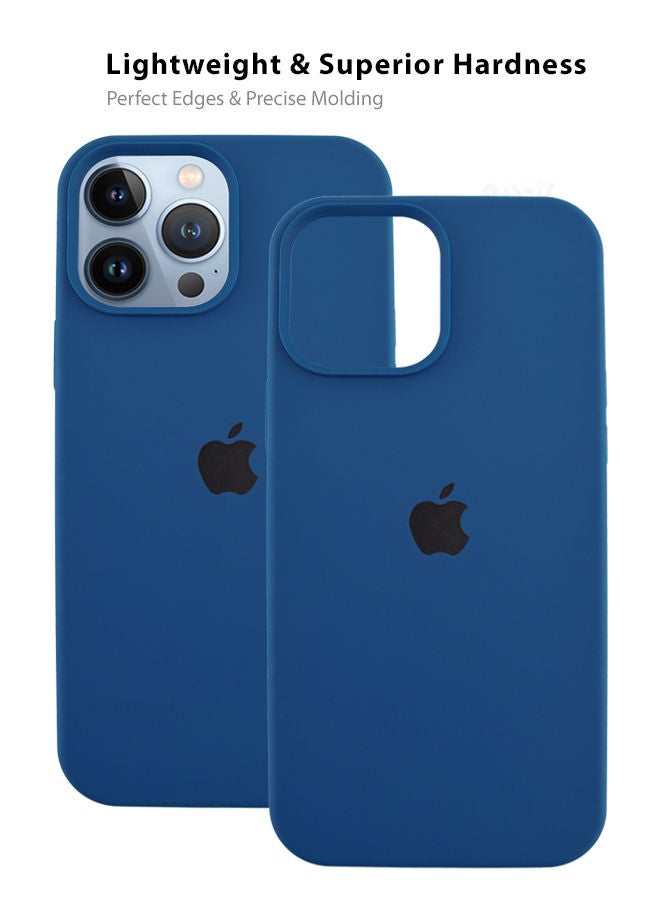 Logo Compatible Silicone Case Cover For Apple iPhone 13 Pro Cobalt - Image 5