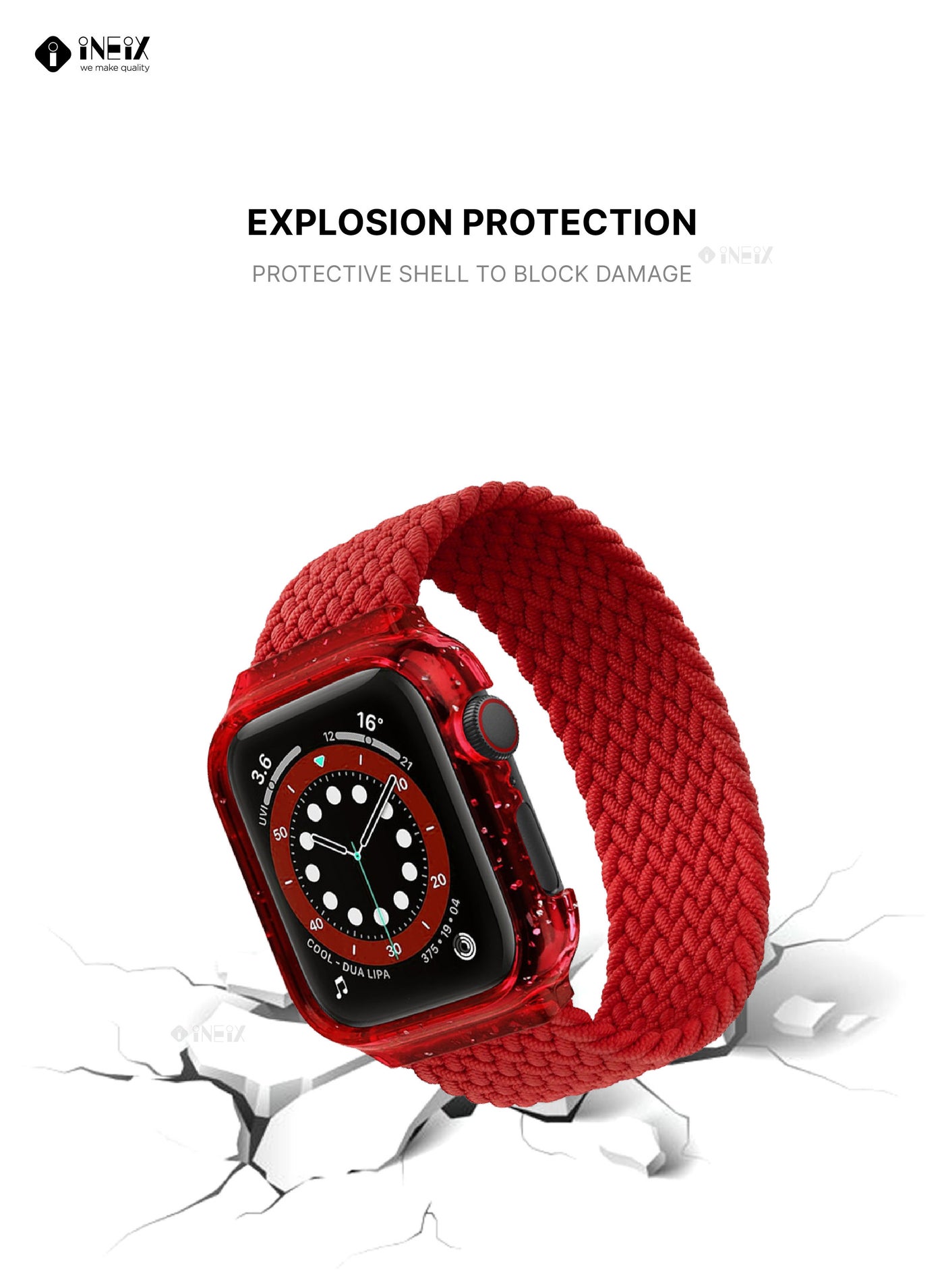 Nylon Braided Solo Loop Replacement Strap With Glittering Case For Apple Watch 40 mm (140 mm Strap Length) - Image 3