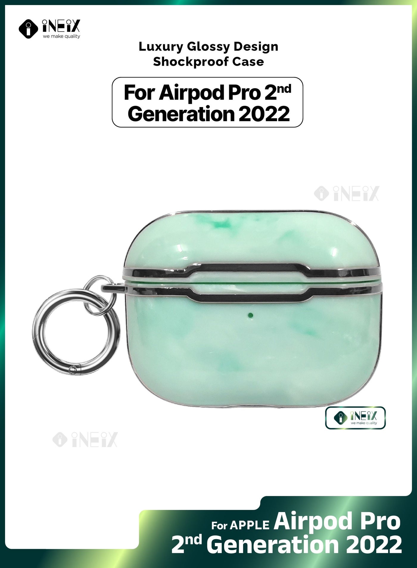 Luxury Glossy Design Shockproof Case for Apple Airpod Pro 2-2022