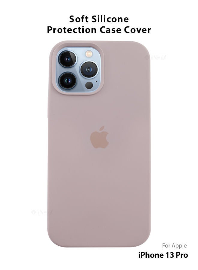 Logo Compatible Silicone Case Cover For Apple iPhone 13 Pro Stone