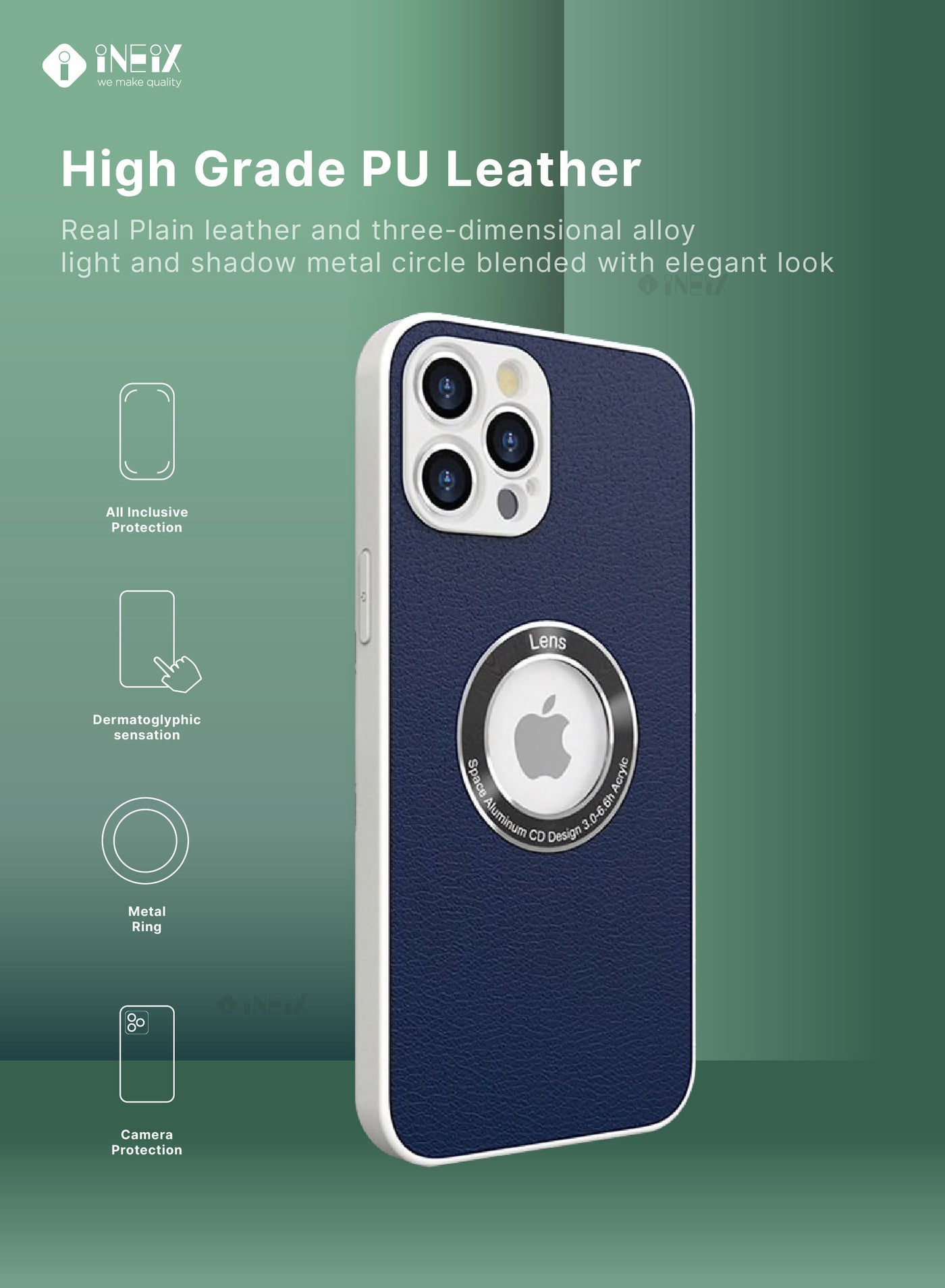 Protection Case Cover With Visible Logo Lense For Apple iPhone 12 Pro Max - Image 2