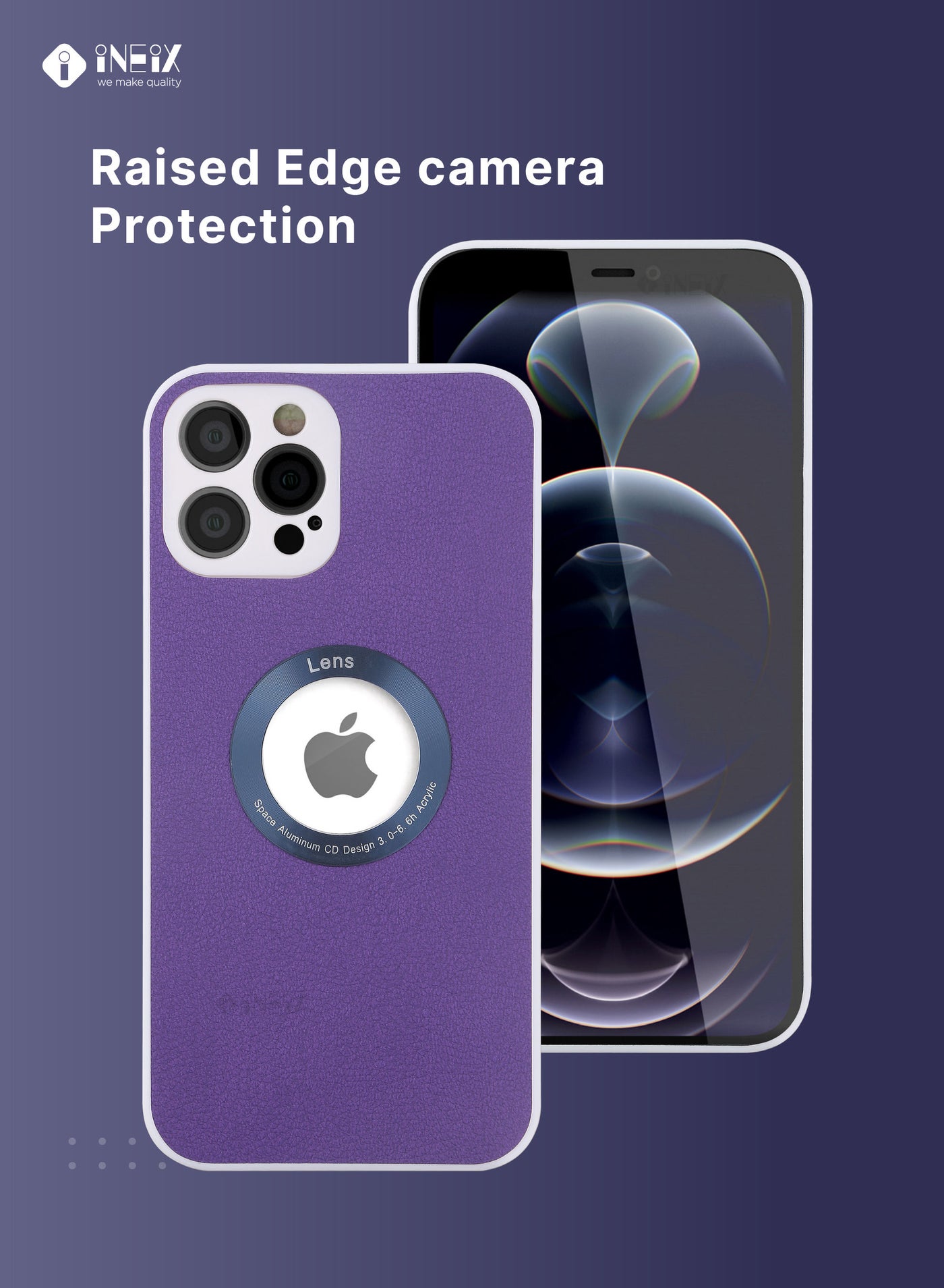 Protection Case Cover With Visible Logo Lense For Apple iPhone 12 Pro Max - Image 3