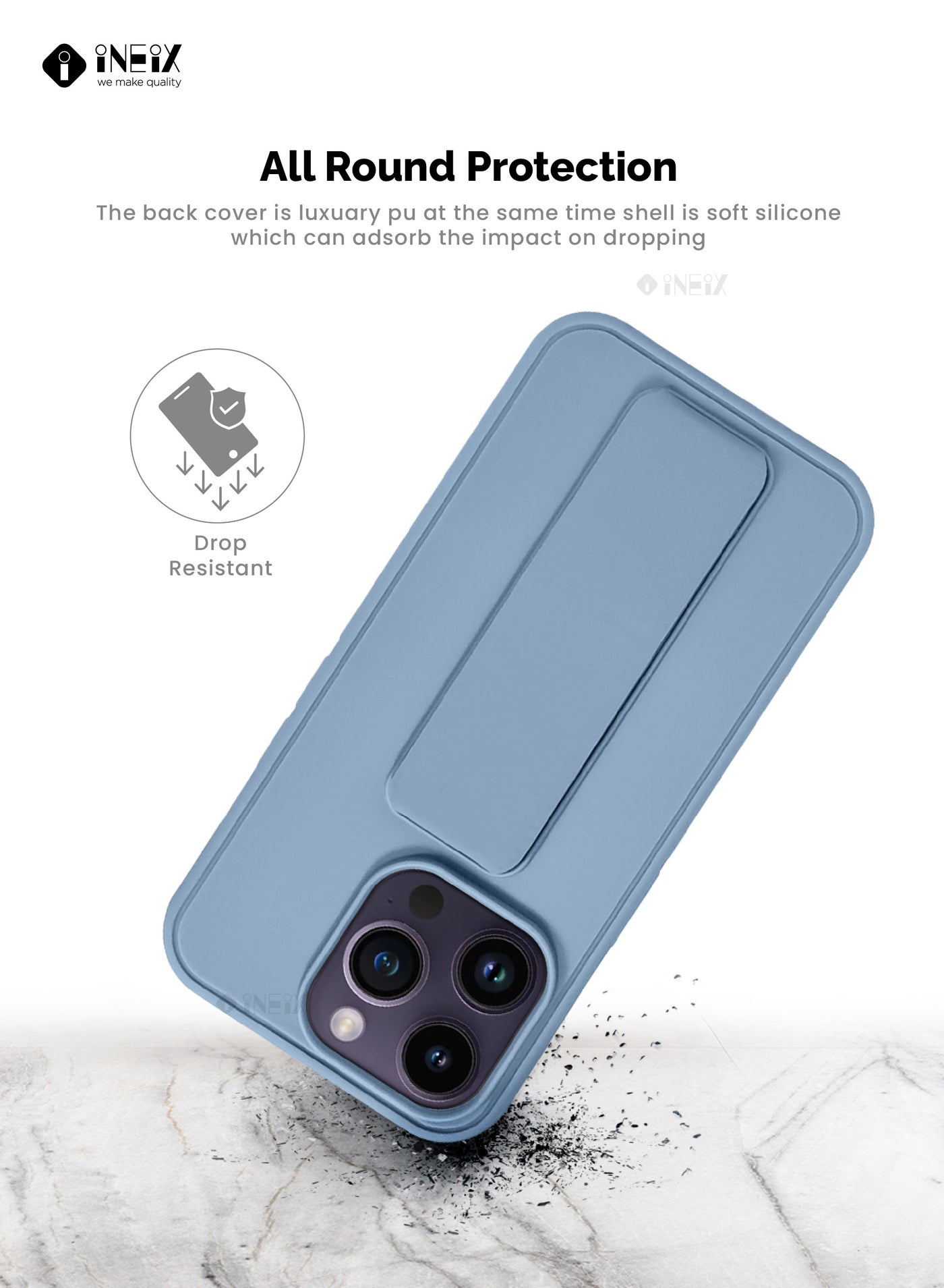 3-in-1 Magnetic Wrist Strap Hand Grip Stand Cover for iPhone 15 Pro Max - Image 5