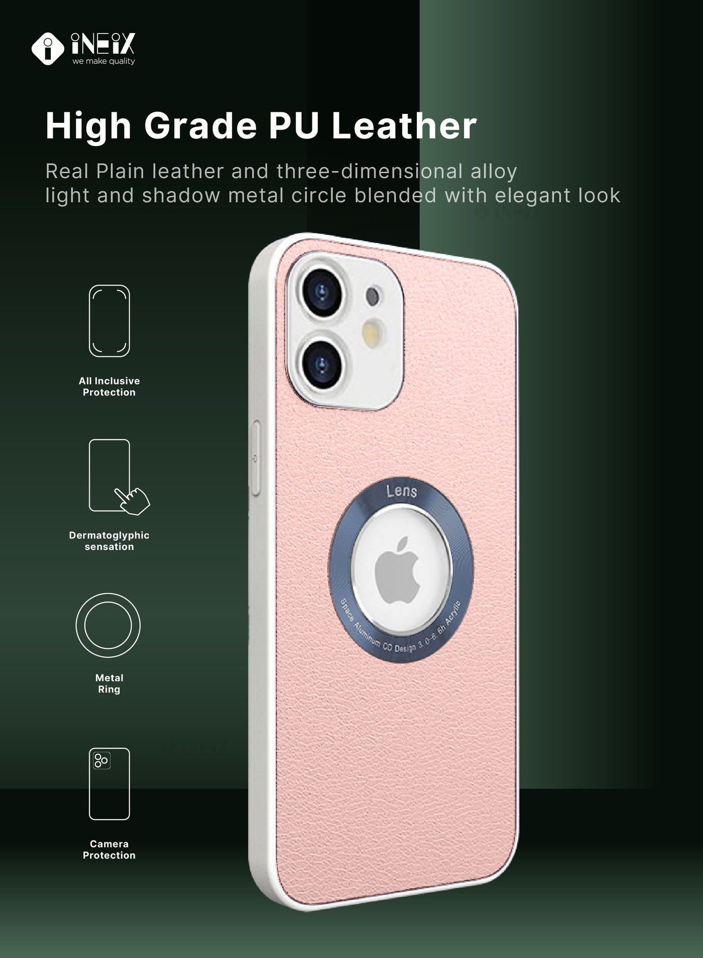 Protection Case Cover With Visible Logo Lense For Apple iPhone 12 - Image 2