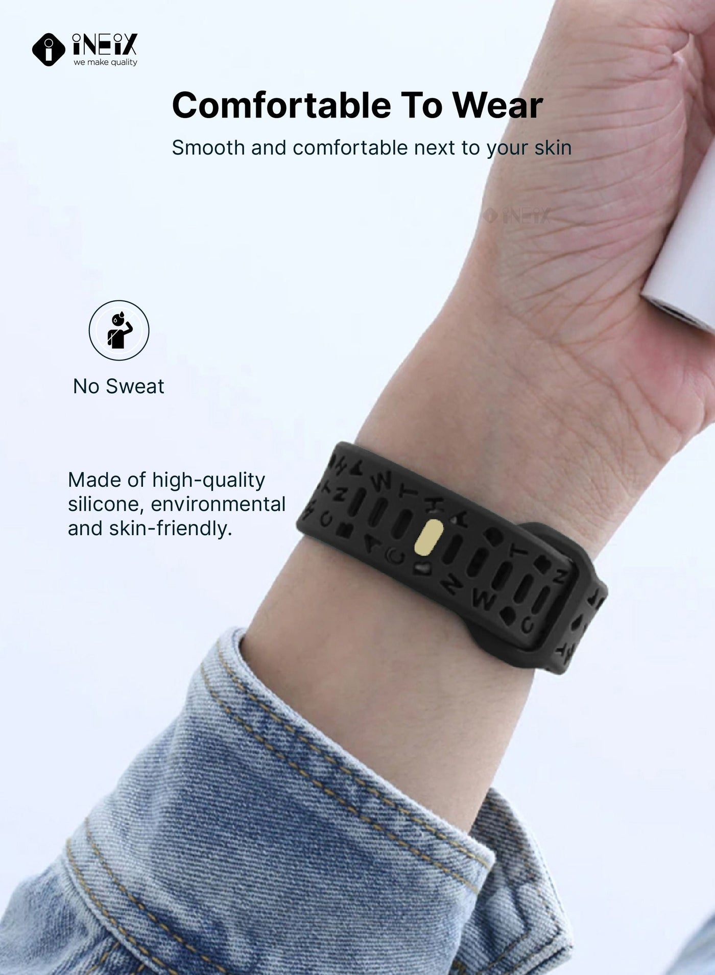 Letter Design Soft Silicon Band for Apple watch 42,44,45,49mm - Image 3